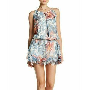 Elizabeth and James Women's Kenji Floral Silk Mini Dress Size M A31 MSRP $365